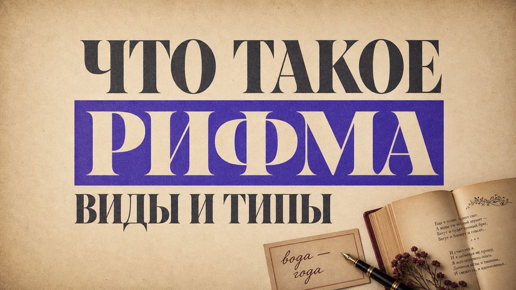 Что такое рифма: виды и типы рифм с примерами