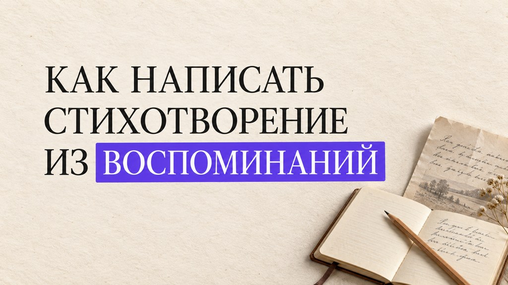 Как написать стихотворение, если в голове только воспоминания