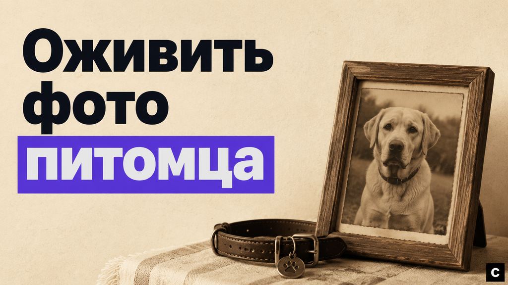 Оживить фото питомца нейросетью: память о любимце в коротком видео
