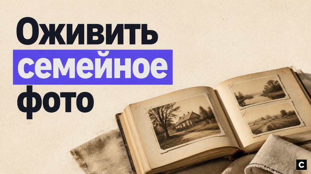 Оживить семейное фото нейросетью: подарок родителям и ностальгия в семейном чате