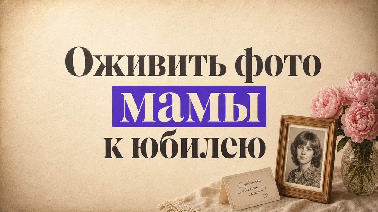 Оживить фото мамы нейросетью: к ДР, юбилею и дню матери