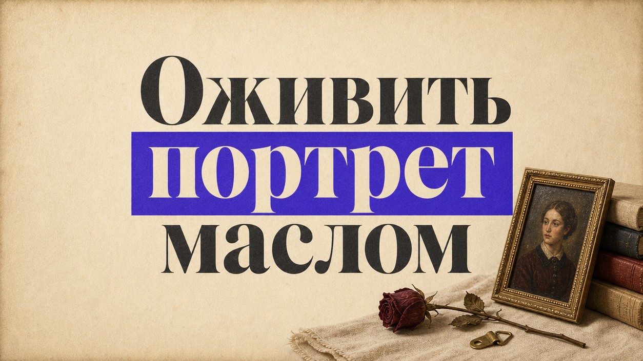 Оживить портрет нейросетью: семейная живопись, карандашный рисунок, классические холсты