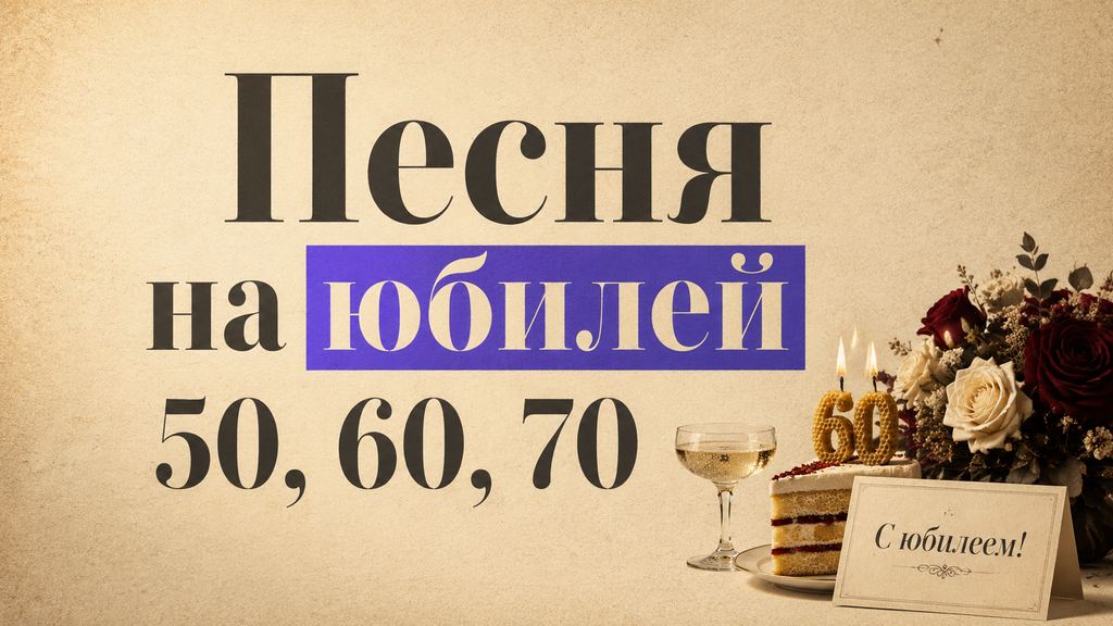Песня на юбилей: 50, 60, 70 лет через нейросеть Сонграйтер