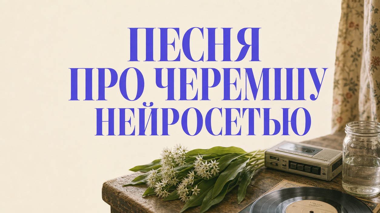 Песня про черемшу через нейросеть: оригинал и свой трек за вечер