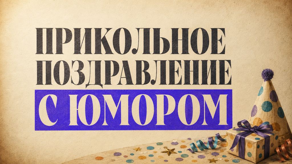 Прикольное поздравление с днём рождения с юмором