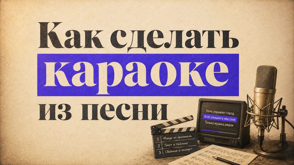 Как сделать караоке из песни: 3 способа в 2026 году