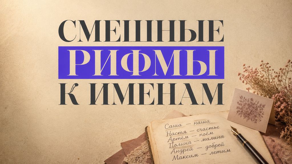 Смешные рифмы к именам: 19 имён для поздравлений и подколов