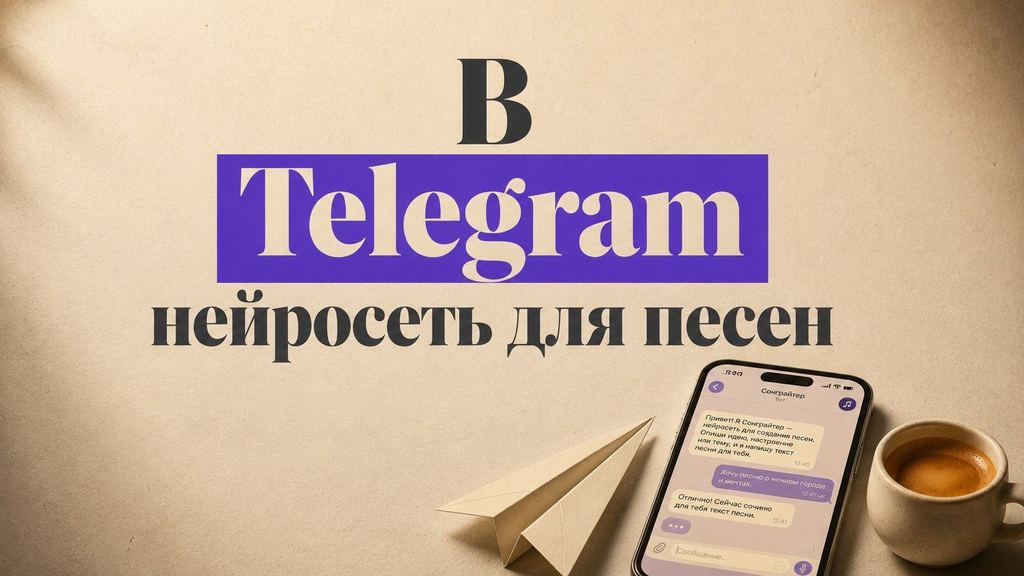 Создать песню нейросетью в Telegram: бот @easysongbot и альтернатива в МАХ