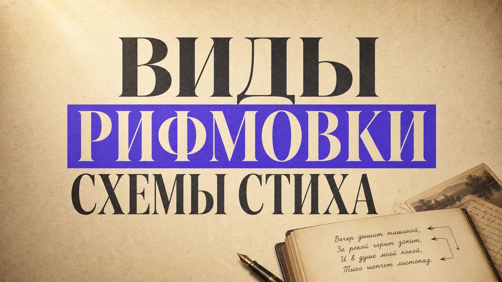 Виды рифмовки: парная, перекрёстная, кольцевая — схемы и примеры