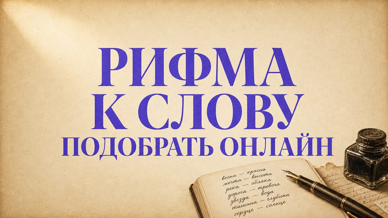 Рифма к слову — подобрать рифмы онлайн