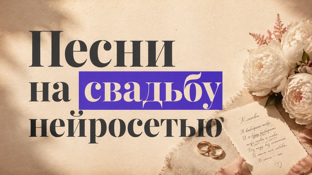 Песни на свадьбу нейросетью в Сонграйтере